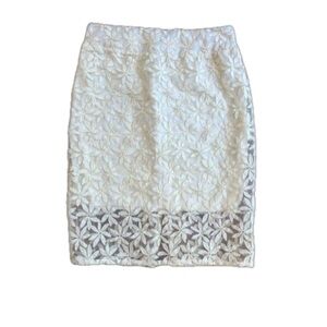 Maurice’s Pencil Off White Sheer Layered skirt size M women